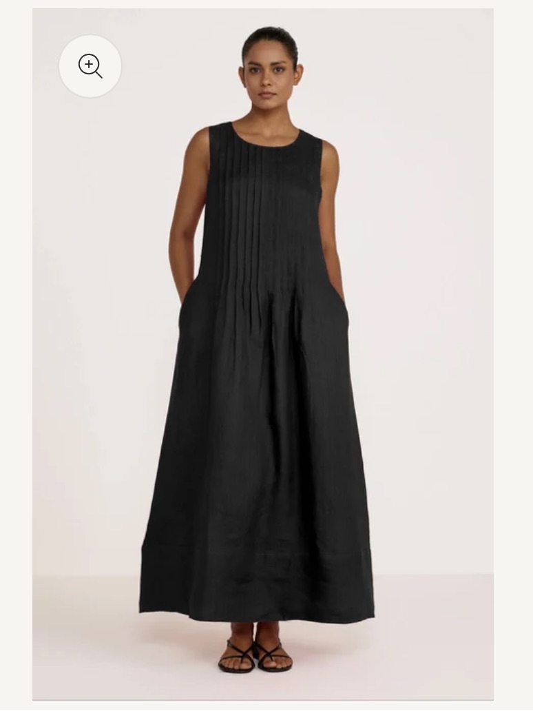 Black Pleated Maxi Dress